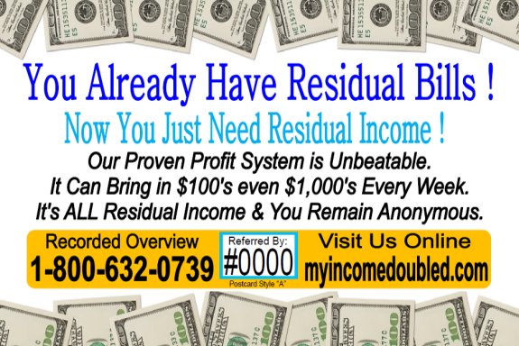 You already have residual bills, American Bill Money gets you residual income too!